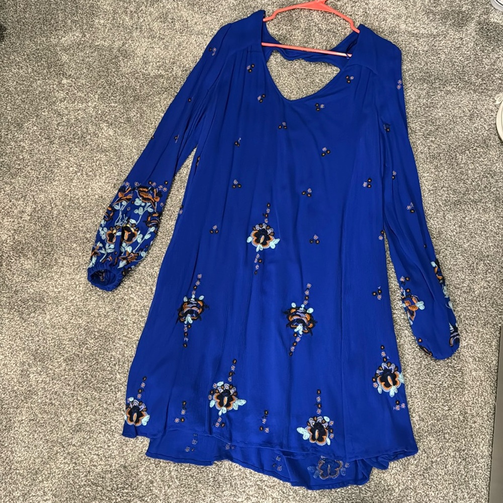 free people flowy blue dress
